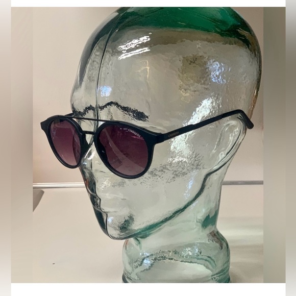 Unisex Matte Black Rim CARRERA Italian Sunglasses with Zippered Hard Case - Picture 12 of 13